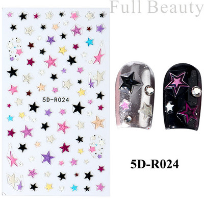 Uzlīmes nagiem Valentīna diena Saldā mīlestība Dizaina uzlīmes Septiņzvaigžņotās Mārītes Panda Slīdnes nagu mākslas piederumi un dekorācijas