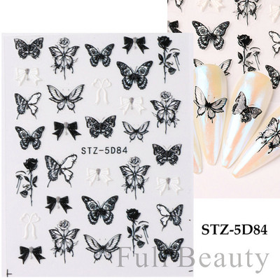 Uzlīmes nagiem Valentīna diena Saldā mīlestība Dizaina uzlīmes Septiņzvaigžņotās Mārītes Panda Slīdnes nagu mākslas piederumi un dekorācijas