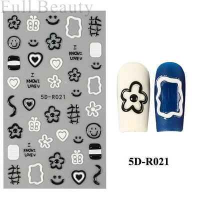 Uzlīmes nagiem Valentīna diena Saldā mīlestība Dizaina uzlīmes Septiņzvaigžņotās Mārītes Panda Slīdnes nagu mākslas piederumi un dekorācijas