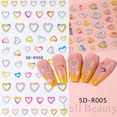 Uzlīmes nagiem Valentīna diena Saldā mīlestība Dizaina uzlīmes Septiņzvaigžņotās Mārītes Panda Slīdnes nagu mākslas piederumi un dekorācijas