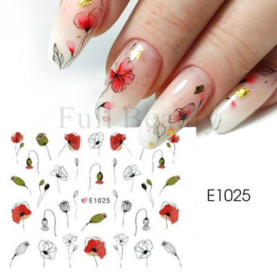 Abstraktas ģeometrijas uzlīmes nagiem 3D lāzera zelts melns lapas sirds līnijas slīdņi Dekors hologrāfiskā uzlīme CHSTZ-SJ01-09