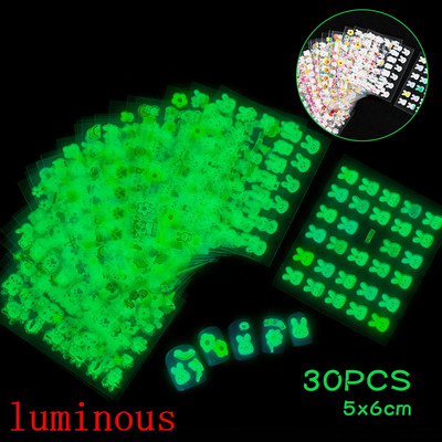 Mix 30 listova 3D Moon Star Nail Art naljepnica Zlatna geometrija/dragulji Bronzaning Nail Samoljepljive naljepnice Klizači DIY pribor za nokte