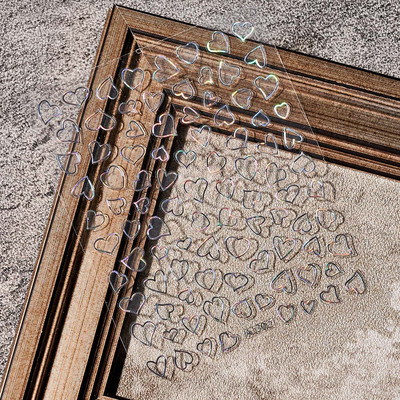 1 buc Kawaii Love Heart Nail Art Autocolante 3D Colorat Hollow Love Design Nail Slider Decals Autocolante de dimensiuni mixte pentru decorațiuni pentru unghii