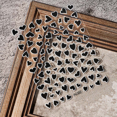 1 buc Kawaii Love Heart Nail Art Autocolante 3D Colorat Hollow Love Design Nail Slider Decals Autocolante de dimensiuni mixte pentru decorațiuni pentru unghii