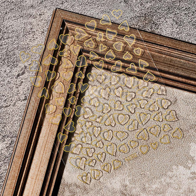 1 buc Kawaii Love Heart Nail Art Autocolante 3D Colorat Hollow Love Design Nail Slider Decals Autocolante de dimensiuni mixte pentru decorațiuni pentru unghii