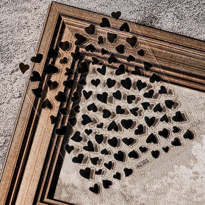 1 buc Kawaii Love Heart Nail Art Autocolante 3D Colorat Hollow Love Design Nail Slider Decals Autocolante de dimensiuni mixte pentru decorațiuni pentru unghii