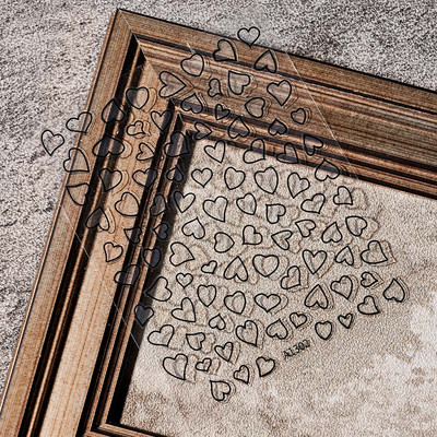 1 buc Kawaii Love Heart Nail Art Autocolante 3D Colorat Hollow Love Design Nail Slider Decals Autocolante de dimensiuni mixte pentru decorațiuni pentru unghii