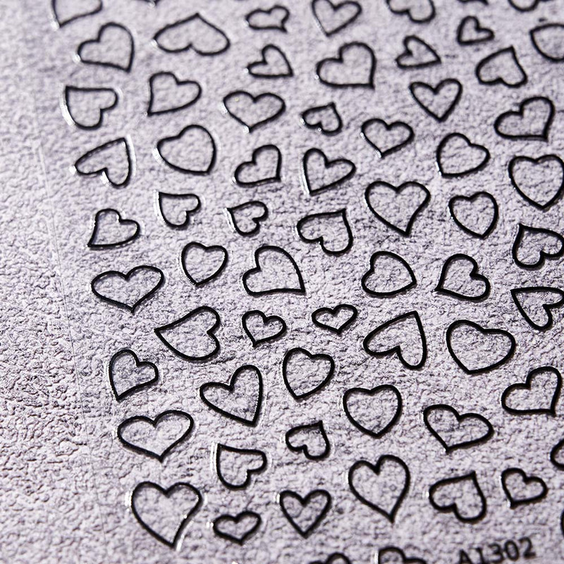1 buc Kawaii Love Heart Nail Art Autocolante 3D Colorat Hollow Love Design Nail Slider Decals Autocolante de dimensiuni mixte pentru decorațiuni pentru unghii