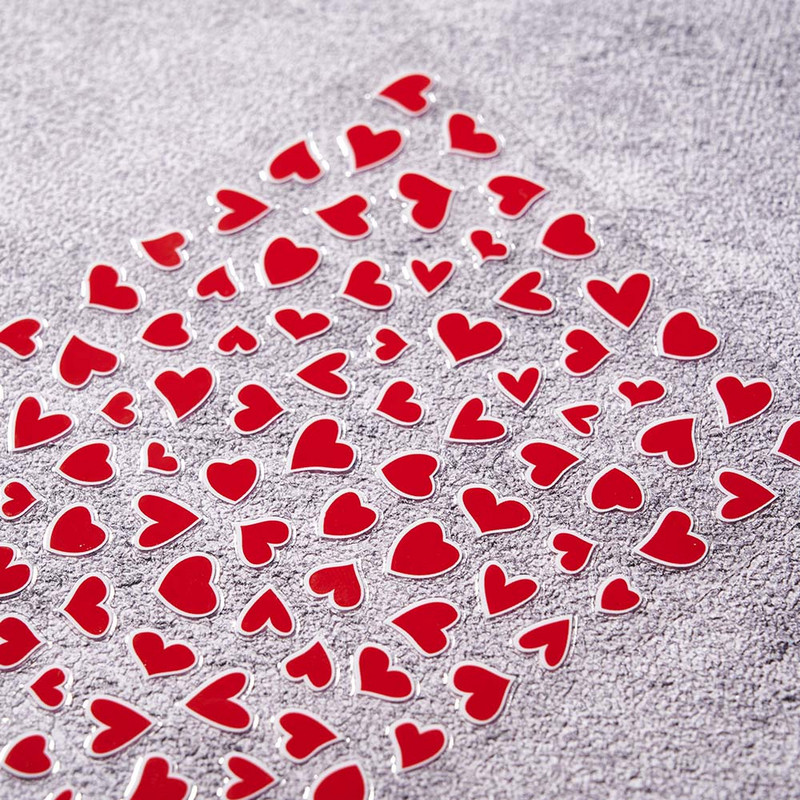 1 buc Kawaii Love Heart Nail Art Autocolante 3D Colorat Hollow Love Design Nail Slider Decals Autocolante de dimensiuni mixte pentru decorațiuni pentru unghii