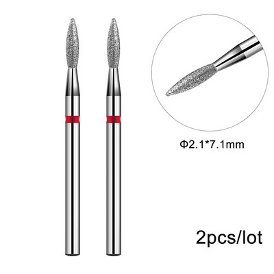 2Gb nagu urbji Droši kutikulas noņemšanai Elektriskais urbis nagu dimanta frēzei manikīram nagu mākslas piederumi