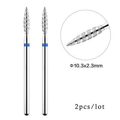 2Gb nagu urbji Droši kutikulas noņemšanai Elektriskais urbis nagu dimanta frēzei manikīram nagu mākslas piederumi