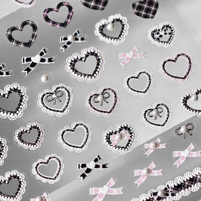 Kawaii Lucky Smile Black Coal Carbon Eye Naljepnica za nokte Japanska naljepnica za nokte Ljepilo Visokokvalitetni ukrasi za manikuru