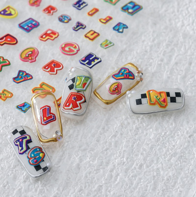 Kawaii Lucky Smile Black Coal Carbon Eye Naljepnica za nokte Japanska naljepnica za nokte Ljepilo Visokokvalitetni ukrasi za manikuru