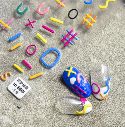 Kawaii Lucky Smile Black Coal Carbon Eye Naljepnica za nokte Japanska naljepnica za nokte Ljepilo Visokokvalitetni ukrasi za manikuru