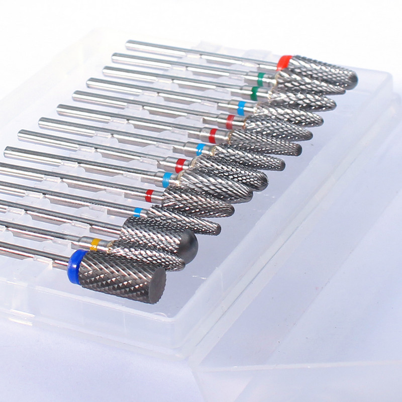 Manikiūro grąžtai Frezavimo pjaustytuvai Karbido pjaustytuvai Kūgio keraminiai nagų grąžtai elektrinei mašinai odelių šalinimo priedai