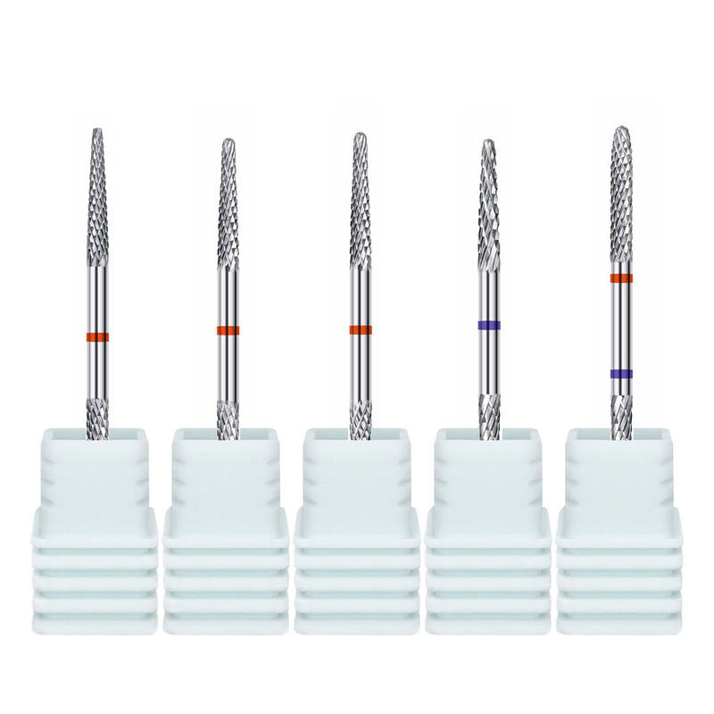 Divgalvu sakausējuma nagu urbji Volframa tērauda noņemšanai kutikulas nagu lakas galviņa elektriskās pulēšanas mašīnas piederumi