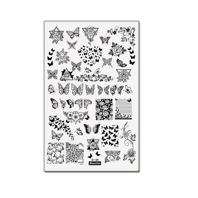 Nagu zīmogs čūska liela izmēra pilna pārklājuma nagu zīmogplāksnes 14,5*9,5 cm mežģīņu sirds Seksīga meitene panku stila manikīra nagu mākslas veidne