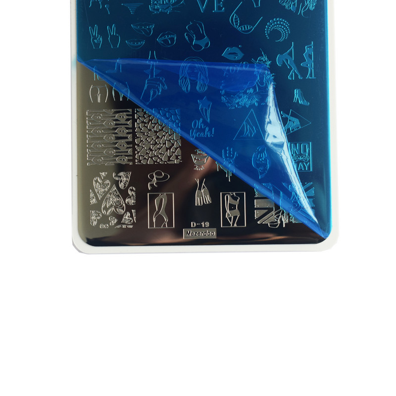 Nagu zīmogs čūska liela izmēra pilna pārklājuma nagu zīmogplāksnes 14,5*9,5 cm mežģīņu sirds Seksīga meitene panku stila manikīra nagu mākslas veidne