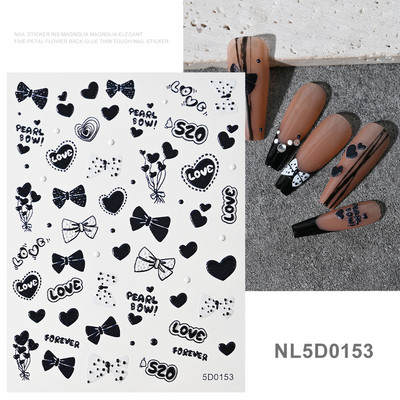 1gab 5D reljefi ziedu nagu uzlīmes Lācis Trusis Ģeometriskās līnijas Ziedu slīdņi Pašlīmējošās tulpes Margrietiņas nagu uzlīmes Aptinumi