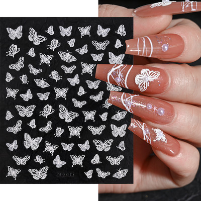 1gab 5D reljefi ziedu nagu uzlīmes Lācis Trusis Ģeometriskās līnijas Ziedu slīdņi Pašlīmējošās tulpes Margrietiņas nagu uzlīmes Aptinumi