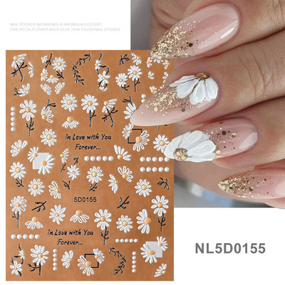 1gab 5D reljefi ziedu nagu uzlīmes Lācis Trusis Ģeometriskās līnijas Ziedu slīdņi Pašlīmējošās tulpes Margrietiņas nagu uzlīmes Aptinumi