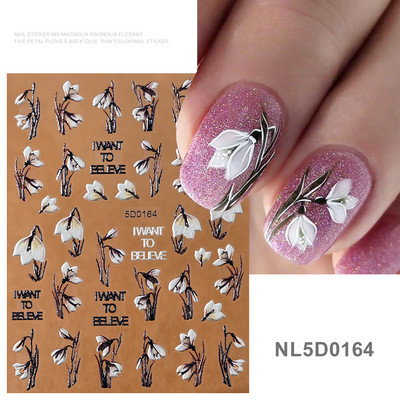 1gab 5D reljefi ziedu nagu uzlīmes Lācis Trusis Ģeometriskās līnijas Ziedu slīdņi Pašlīmējošās tulpes Margrietiņas nagu uzlīmes Aptinumi