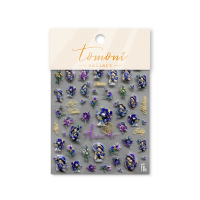 Kineski plavo-bijeli žad Izuzetan cvjetni ventilator Keramičke naljepnice za nokte Visokokvalitetni dizajn Ljepljive naljepnice Ukrasi za nokte