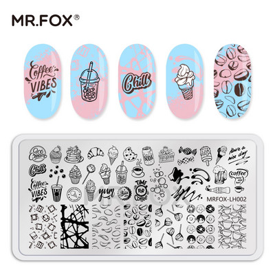 Bear Butterfly Summer Nagu zīmogošana Mežģīņu raksts Nail Art Attēla veidne Manikīra trafareta rīks 6,5*12,5cm