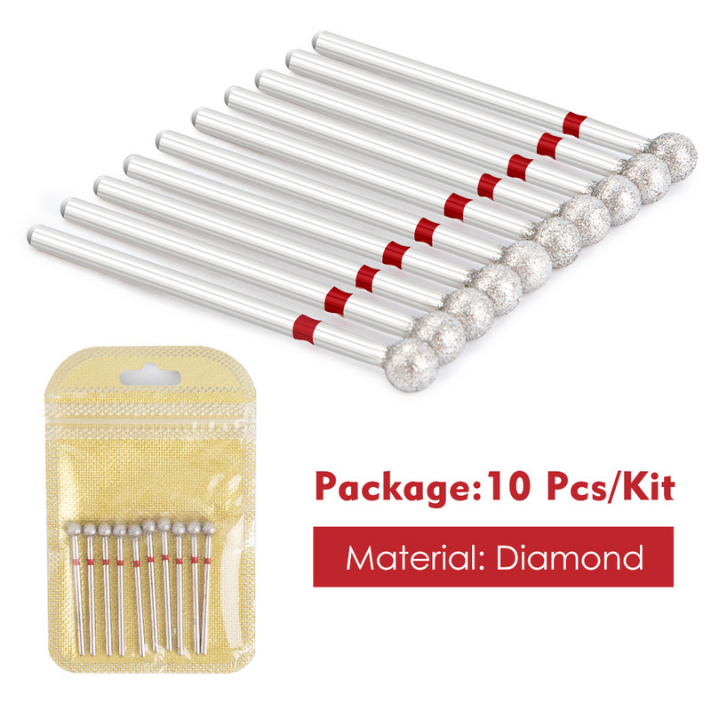 Dmoley 10gb dimanta frēzes nagu urbjmašīnu komplekts manikīra piederumu pedikīram elektrisko mašīnu nagu uzgaļu urbšanas instrumenti