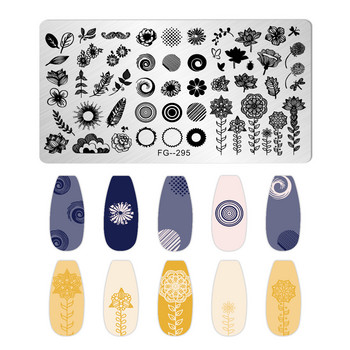 Nail Art Stamping Plate Pattern DIY Карикатура аниме дантелена пеперуда Маникюр Шаблон за изображение Фестивал Инструменти за шаблони за нокти FG-297