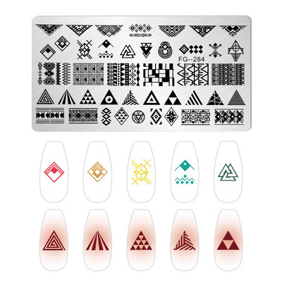 Nagu mākslas štancēšanas plāksnes raksts DIY karikatūra anime mežģīņu tauriņš manikīra attēla veidņu festivāls Nagi trafareti rīki FG-297