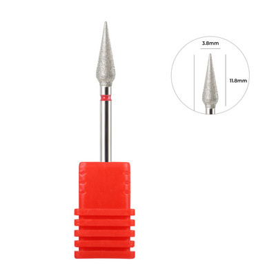 Elektriskie manikīra urbji Konusveida dimanta naglu urbis Rotācijas frēzēšanas uzgaļi kutikulas noņemšanai Instrumenti Piederumi