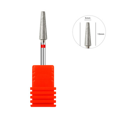 Elektriskie manikīra urbji Konusveida dimanta naglu urbis Rotācijas frēzēšanas uzgaļi kutikulas noņemšanai Instrumenti Piederumi