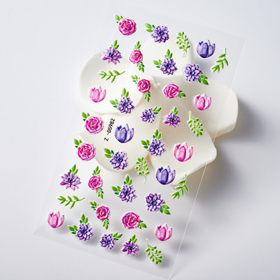 1 loksne Sea Shell 5D nagu uzlīme pludmales reljefs ziedu reljefi pašlīmējoša nagu uzlīme Ocean Summer Shell nagu slīdnis