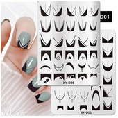 Franču nagu mākslas štancēšanas plāksne ģeometrija, viļņu līnijas zīmēšanas veidnes nagu mākslas štancēšanas plāksnes smaids nagu šarmu veidnes trafareti rīki