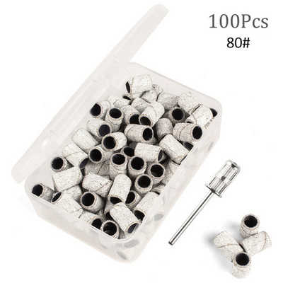 80#120#180# Alati za nokte Trake za brušenje Manikura Pedikura Električna bušilica Trake za brušenje Odstranjivač laka Brusilica Svrdla 100kom/Kutija#