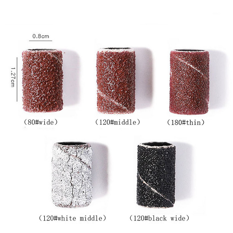 80#120#180# Alati za nokte Trake za brušenje Manikura Pedikura Električna bušilica Trake za brušenje Odstranjivač laka Brusilica Svrdla 100kom/Kutija#