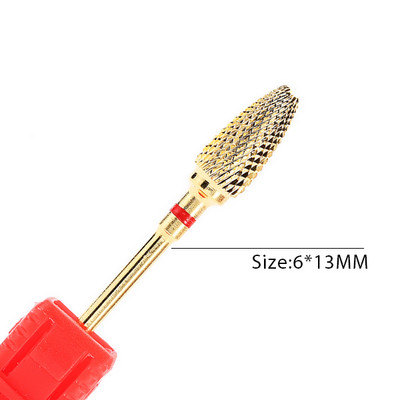 Pro keramikas karbīda volframa nagu urbjmašīnas frēzēšana griezējam Konusveida formas taisnas griešanas urbis akrila nagu želejai