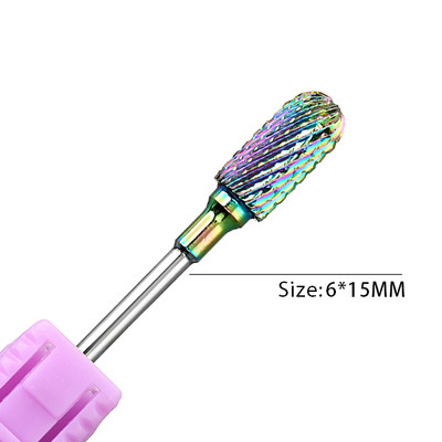 Pro keramikas karbīda volframa nagu urbjmašīnas frēzēšana griezējam Konusveida formas taisnas griešanas urbis akrila nagu želejai