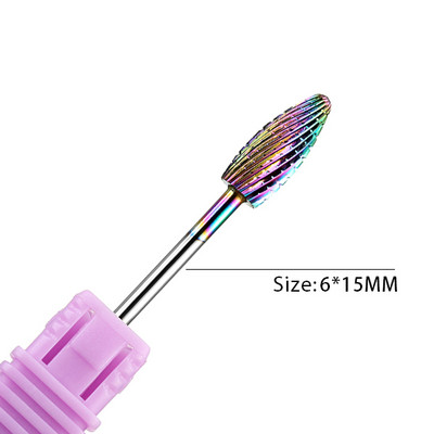 Pro keramikas karbīda volframa nagu urbjmašīnas frēzēšana griezējam Konusveida formas taisnas griešanas urbis akrila nagu želejai