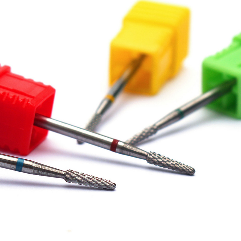 Pro keramikas karbīda volframa nagu urbjmašīnas frēzēšana griezējam Konusveida formas taisnas griešanas urbis akrila nagu želejai