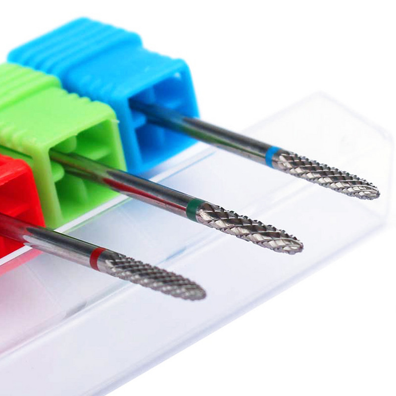 Pro keramikas karbīda volframa nagu urbjmašīnas frēzēšana griezējam Konusveida formas taisnas griešanas urbis akrila nagu želejai