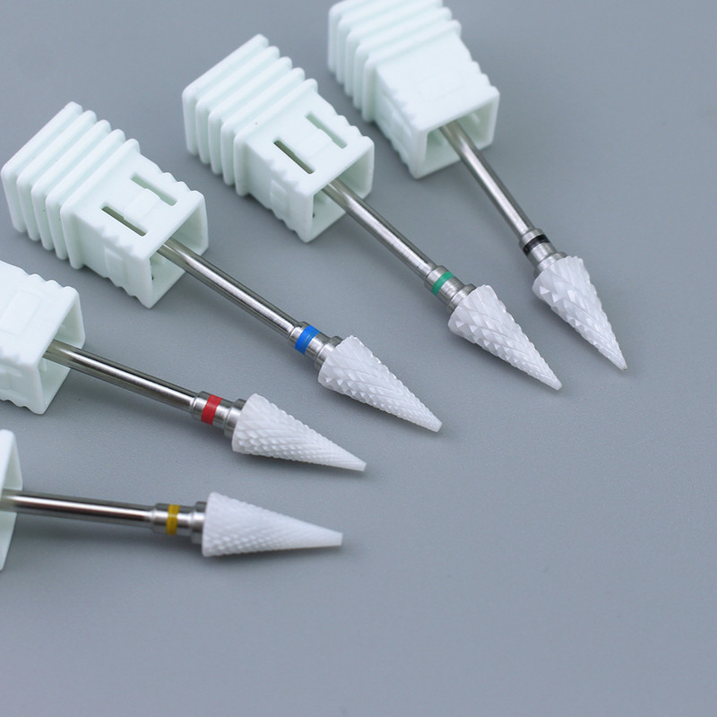 Freză pentru unghii Burghie din ceramică pentru unghii Burghie electrice pentru manichiură Burghie Accesorii pentru mașină Pedichiură Îndepărtați lacul de unghii