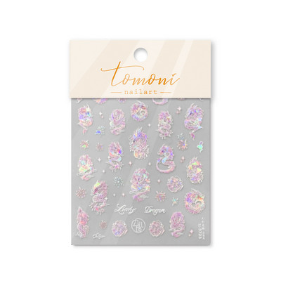 Shining Shell lāzera rozā pūķa uguņošana nagu uzlīmes 3D nagu mākslas dizaina apdares uzlīmes DIY manikīrs jaunākais dizains