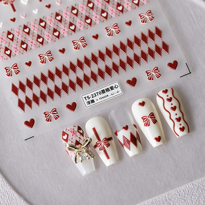 Shining Shell lāzera rozā pūķa uguņošana nagu uzlīmes 3D nagu mākslas dizaina apdares uzlīmes DIY manikīrs jaunākais dizains