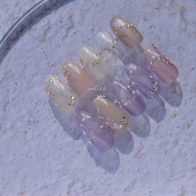 Zelta sudraba franču ledus kristāli augstas kvalitātes želejas sērijas nagu mākslas uzlīmes dizaina dekorācijas uzlīmes DIY mākslas manikīrs MS-598