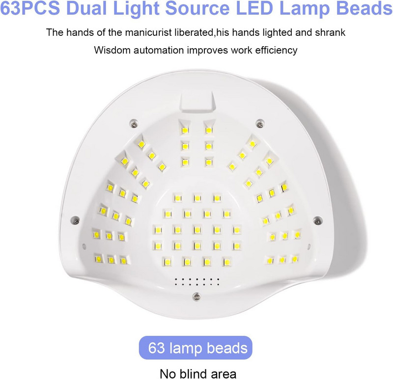 UV LED lampa za nokte 288 W za profesionalne lampe za sušenje noktiju za kućni salon Led sušilica za nokte za gel lak s automatskim senzorom