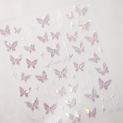 Dream Crystal Diamond Butterfly nagu mākslas uzlīme 5D augstas kvalitātes līmējošā nagu dekorācija nagu mākslas uzlīme