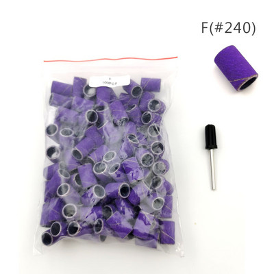 HYTOOS 100gab/maisiņš purpursarkanas slīpēšanas lentes bez gumijas serdeņa nagu urbjmašīnas piederumi želejas noņemšanai nagu kopšanas pulēšanas rīks