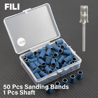 FILI 240# 180# 120# 80# Slīpēšanas lentes nagu urbjiem UV želeja Akrila noņemšanas līdzeklis Manikīra pedikīra pulēšanas uzgaļi Aksesuāri